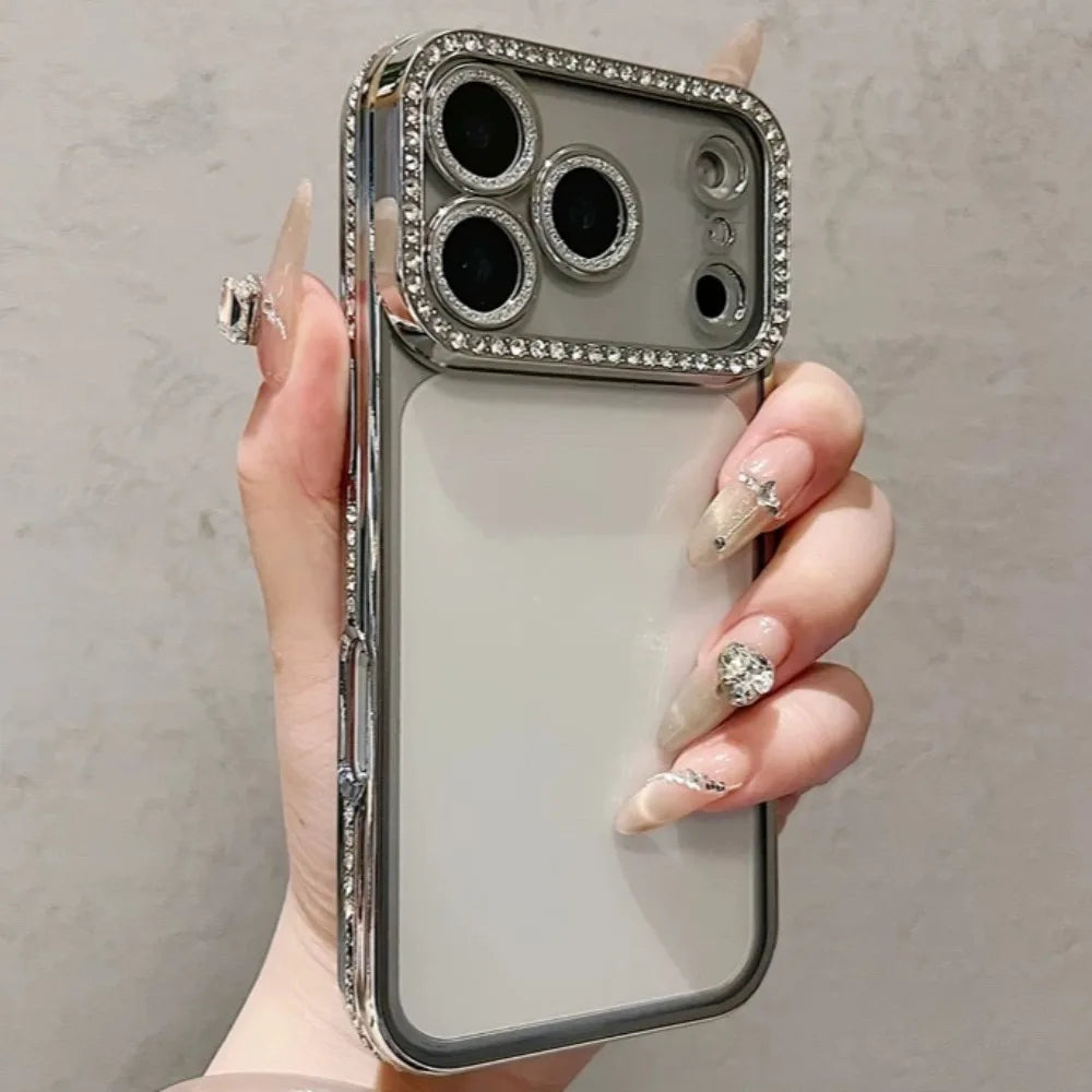 Glitter Crystal Clear iPhone Case | Plated Diamond Shockproof Cover