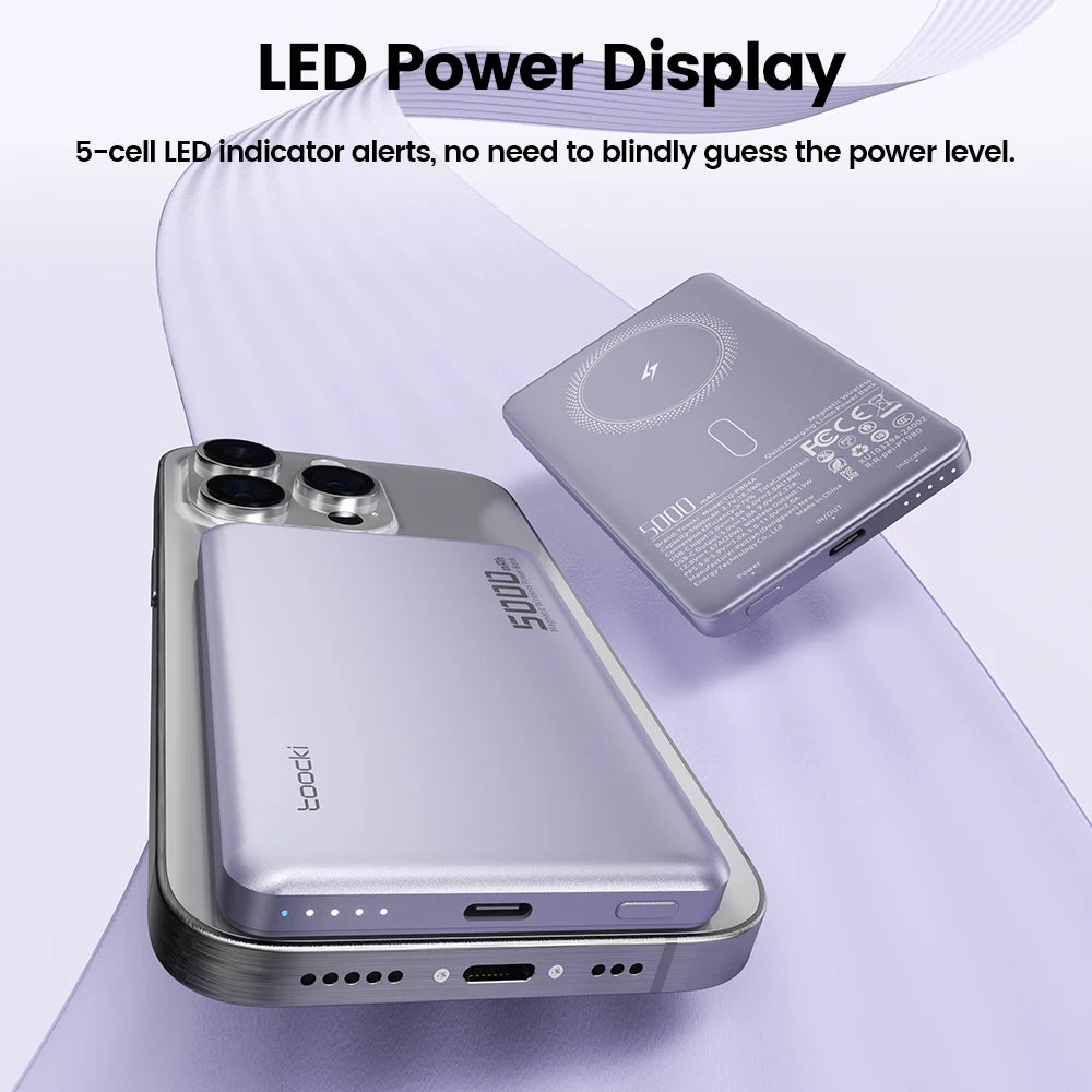 Magnetic Wireless Power Bank | 5000mAh / 10000mAh MagSafe Portable Charger