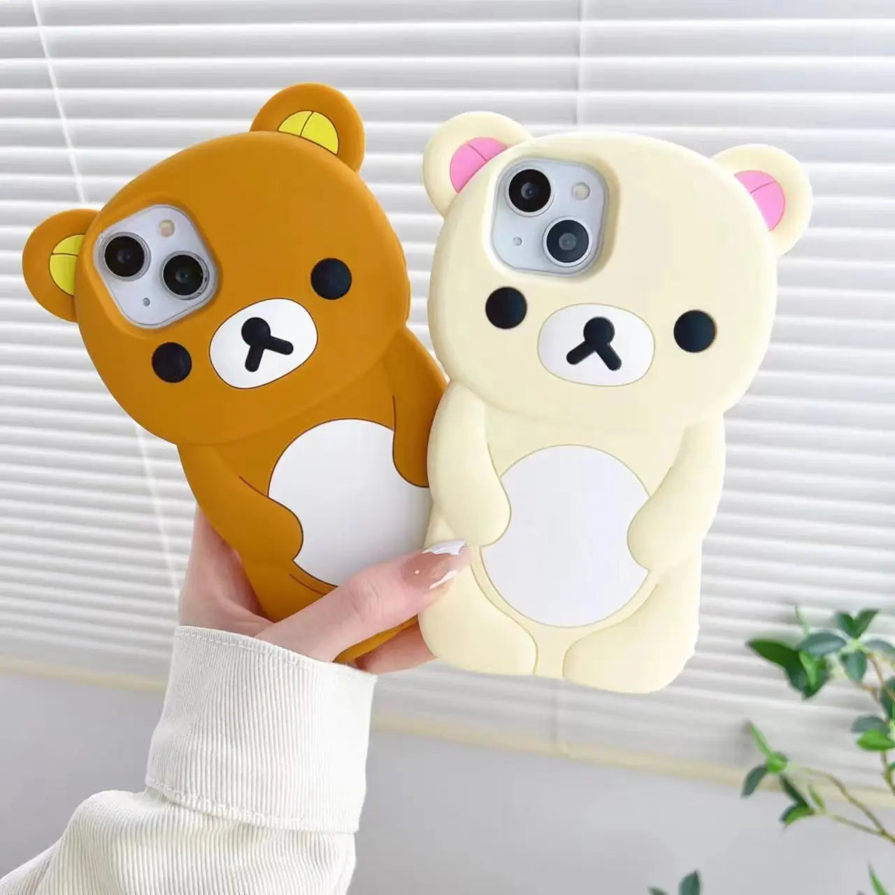 Cute Bear Silicone Case for iPhone | Adorable Cartoon Protective Cover