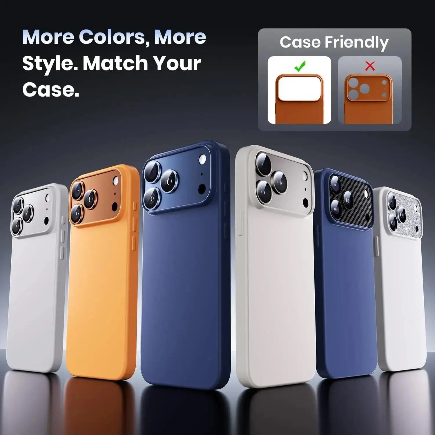 Premium Metal Camera Lens Protector for iPhone | HD Tempered Glass Lens Cover