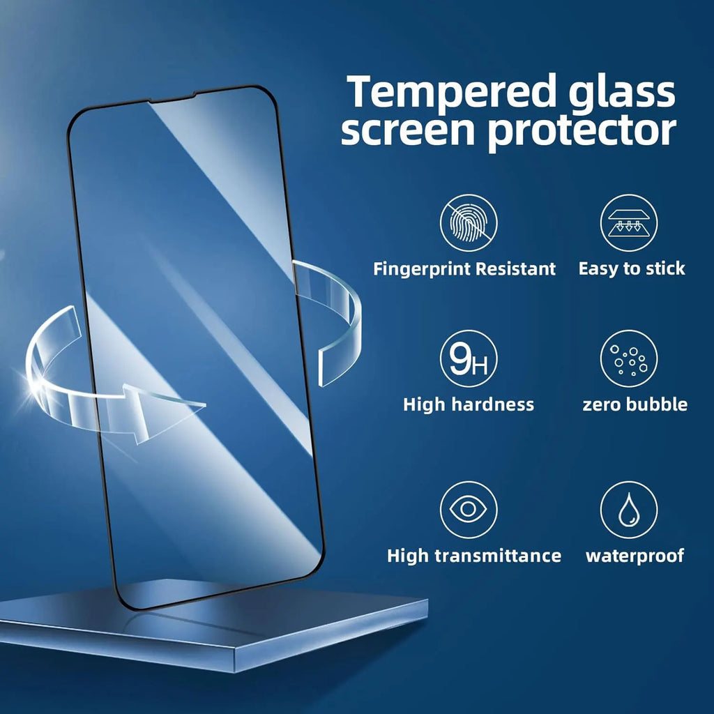 2-Pack Premium 99D Tempered Glass Screen Protector for iPhone