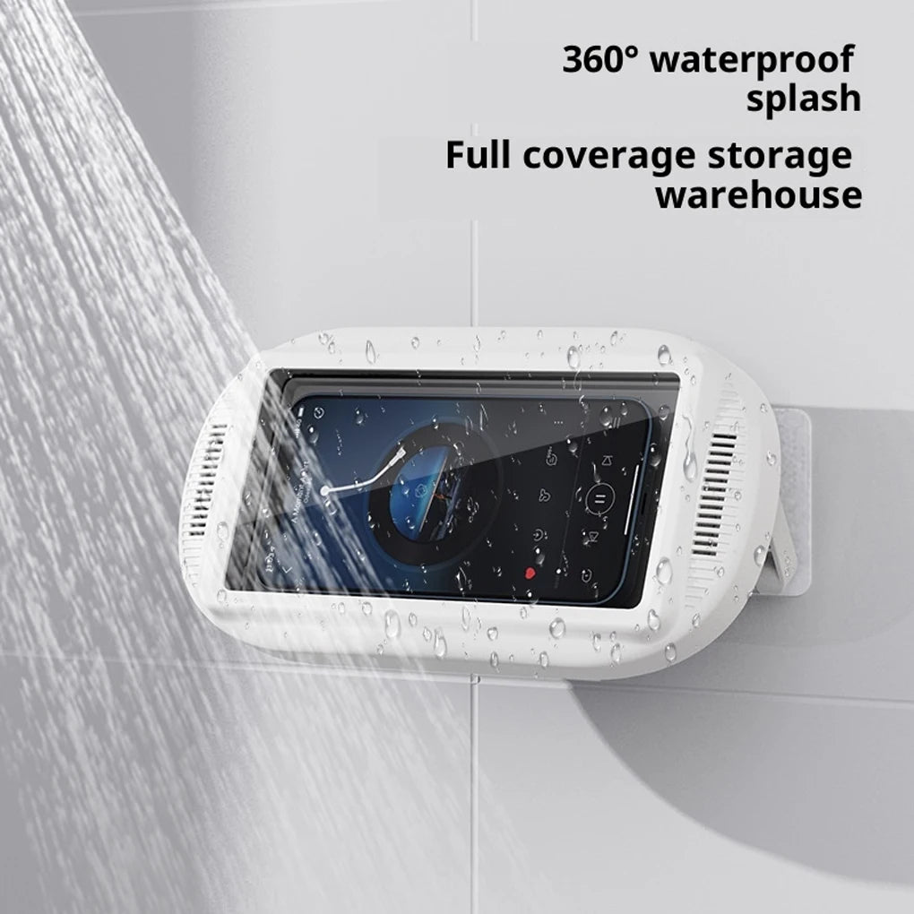 Waterproof Shower Phone Holder | 360° Adjustable Wall Mount for Bathroom & Kitchen