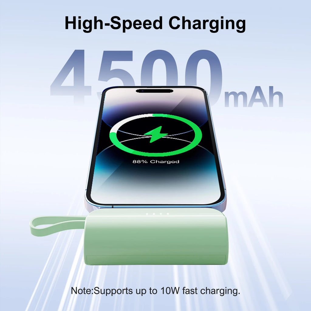 Mini 4500mAh Portable Power Bank | Compact Fast Charger