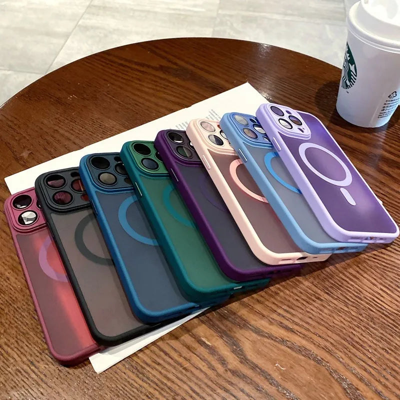 Magnetic Clear iPhone Case with Camera Lens Protection
