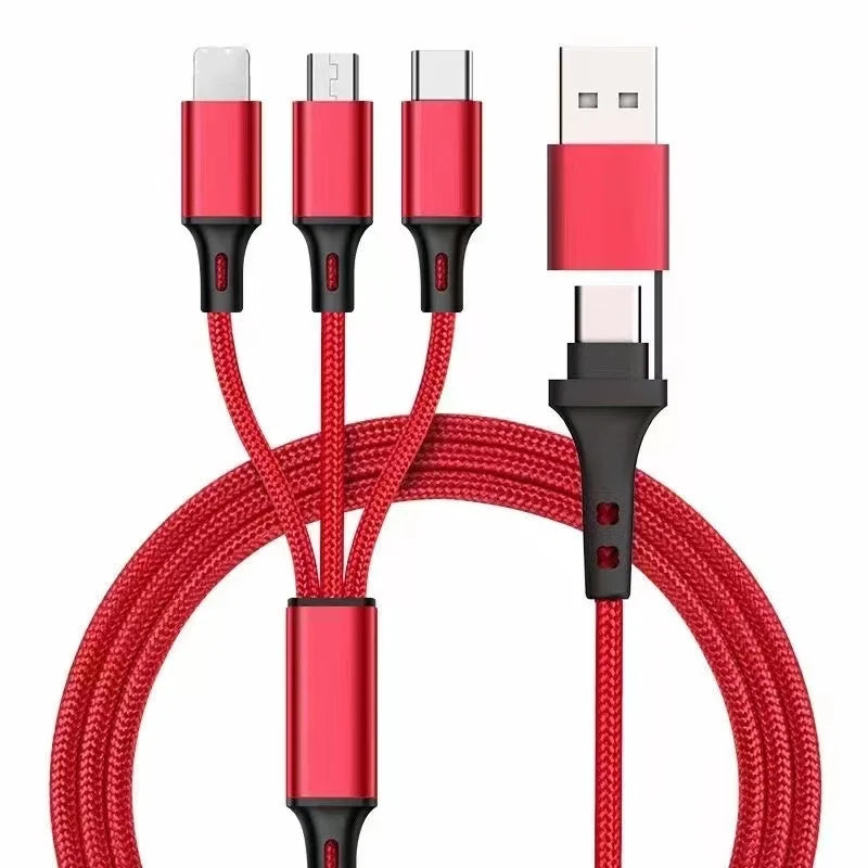 3-in-2 Fast Charging Cable – USB-C, Lightning & Micro USB
