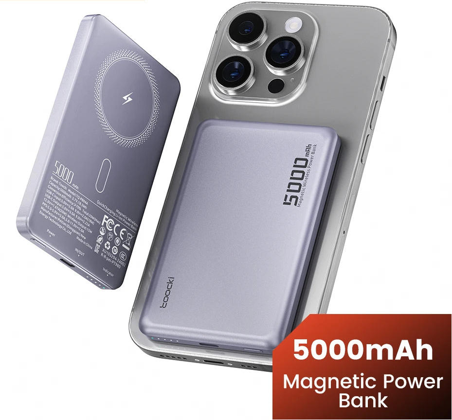 Magnetic Wireless Power Bank | 5000mAh / 10000mAh MagSafe Portable Charger