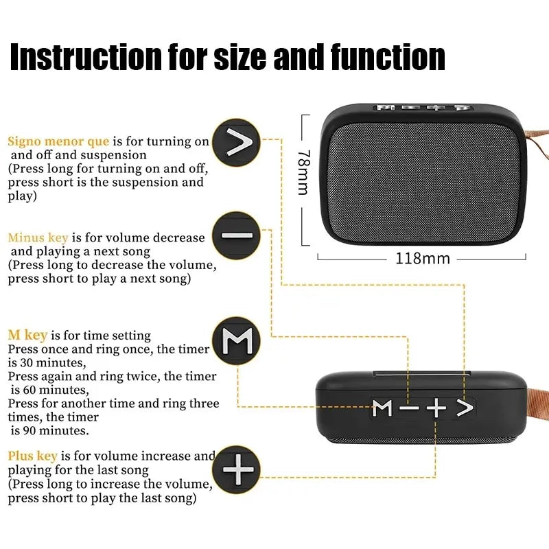 Portable Bluetooth Speaker | Mini Wireless Stereo Speaker with Deep Ba
