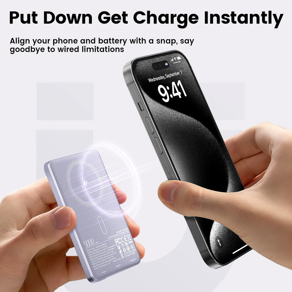 Magnetic Wireless Power Bank | 5000mAh / 10000mAh MagSafe Portable Charger