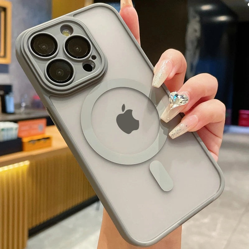 Magnetic Clear iPhone Case with Camera Lens Protection