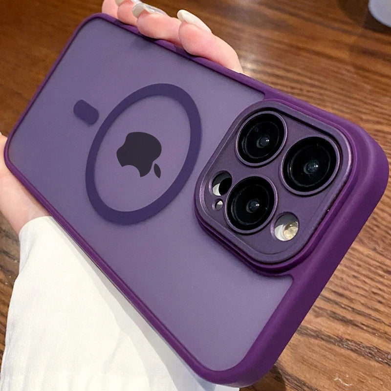 Magnetic Clear iPhone Case with Camera Lens Protection