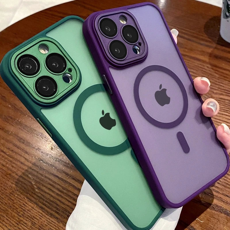 Magnetic Clear iPhone Case with Camera Lens Protection
