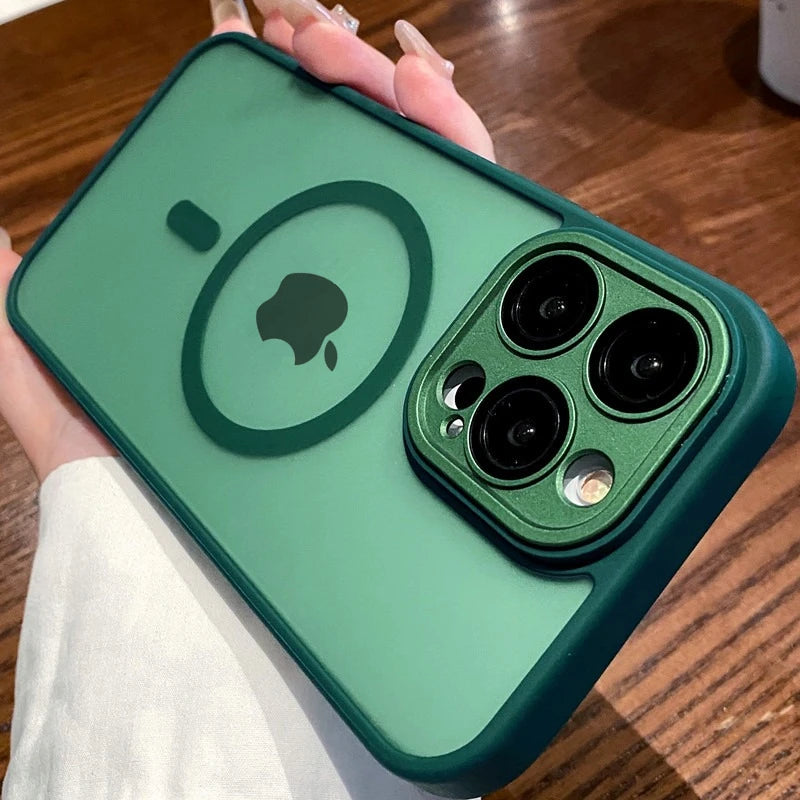 Magnetic Clear iPhone Case with Camera Lens Protection