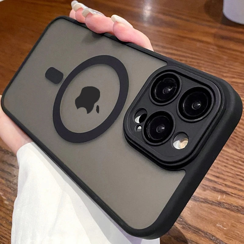 Magnetic Clear iPhone Case with Camera Lens Protection