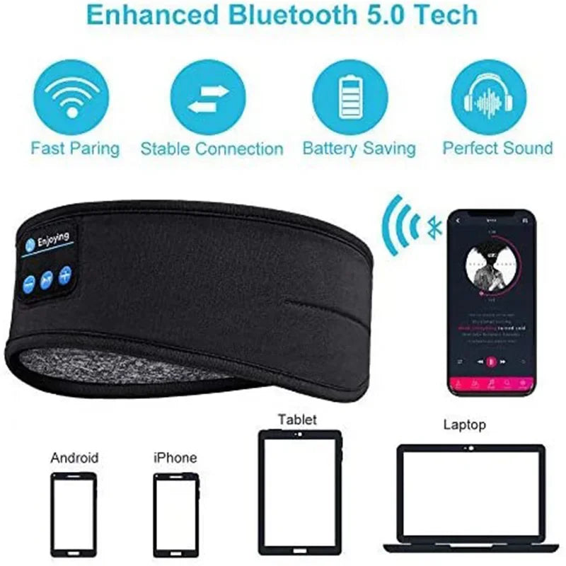 Bluetooth Sleep Headband Headphones | Wireless Music Headband & Sleep Ma