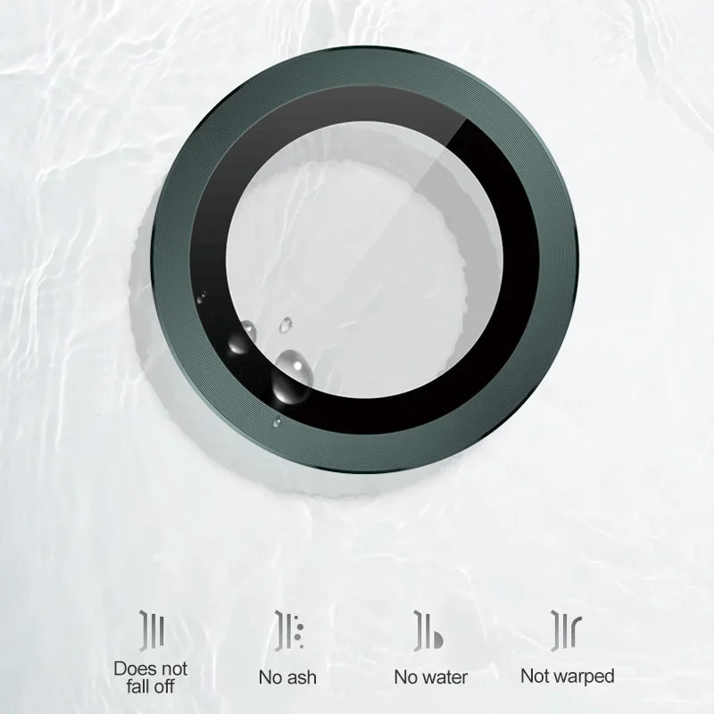 Premium Metal Camera Lens Protector | Tempered Glass Lens Rings for iPhone