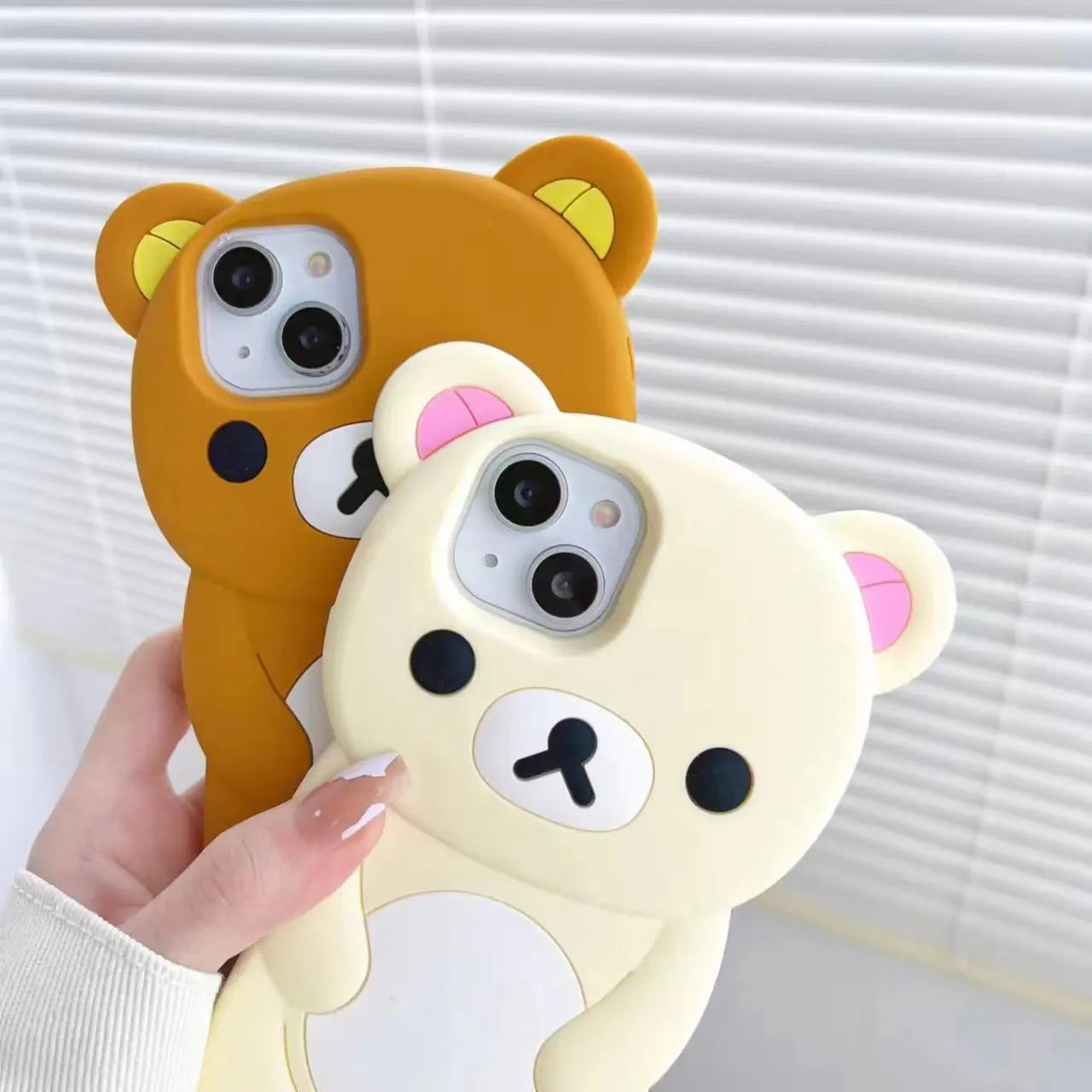 Cute Bear Silicone Case for iPhone | Adorable Cartoon Protective Cover