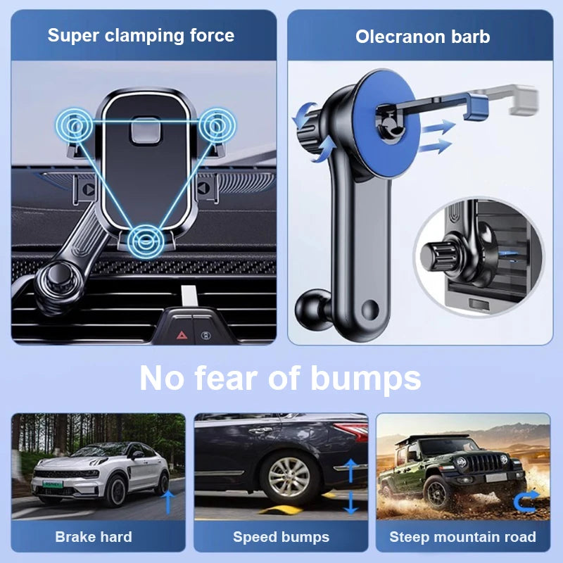 Universal Gravity Car Phone Holder – 360° Air Vent Mount