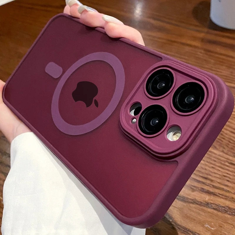 Magnetic Clear iPhone Case with Camera Lens Protection