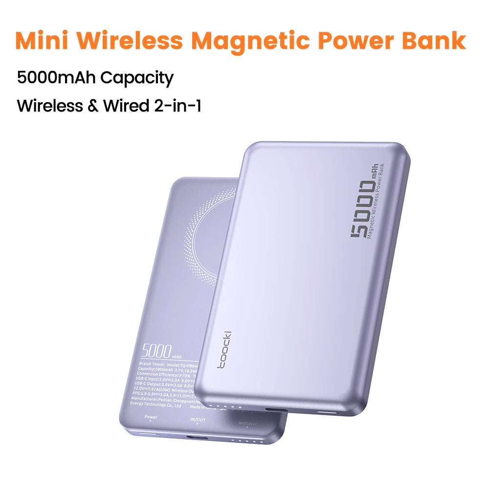 Magnetic Wireless Power Bank | 5000mAh / 10000mAh MagSafe Portable Charger
