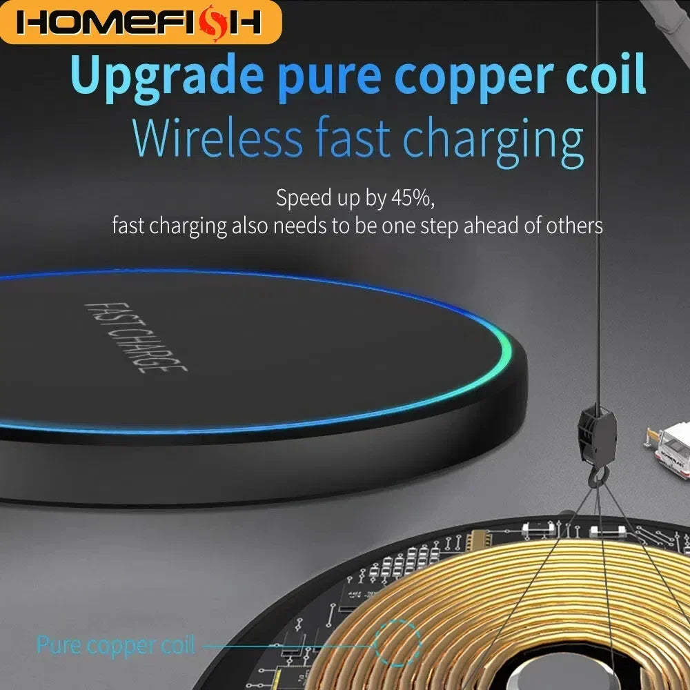 Fast Wireless Charging Pad – Universal Qi Charger