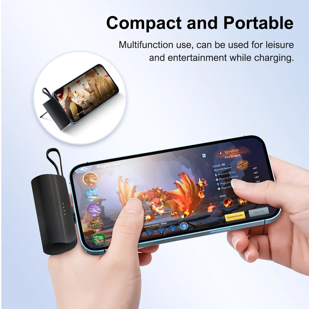 Mini 4500mAh Portable Power Bank | Compact Fast Charger