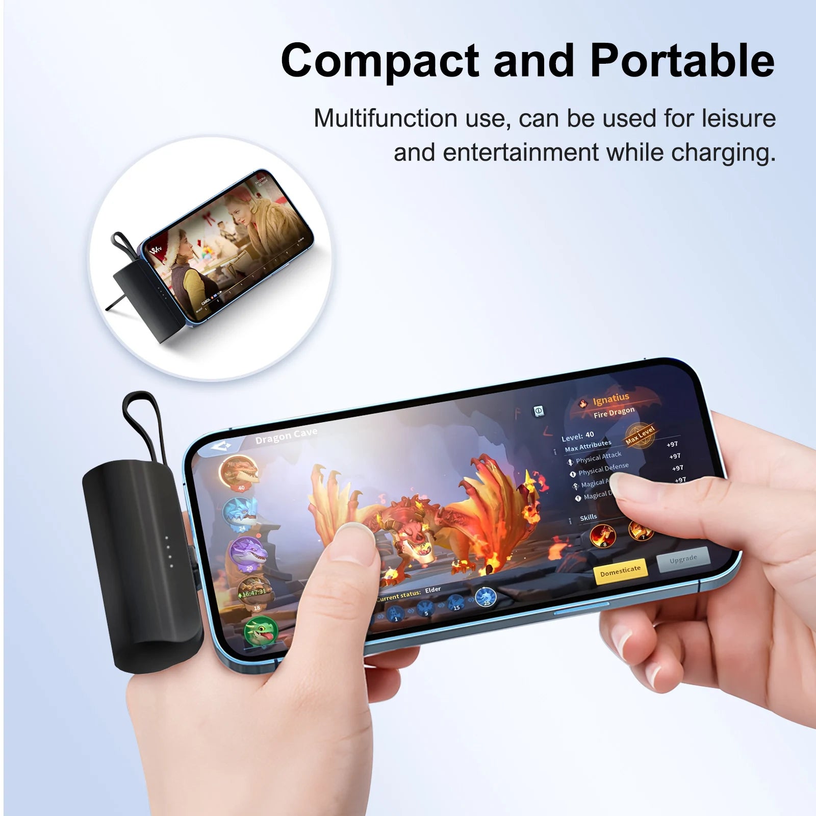 Mini 4500mAh Portable Power Bank | Compact Fast Charger