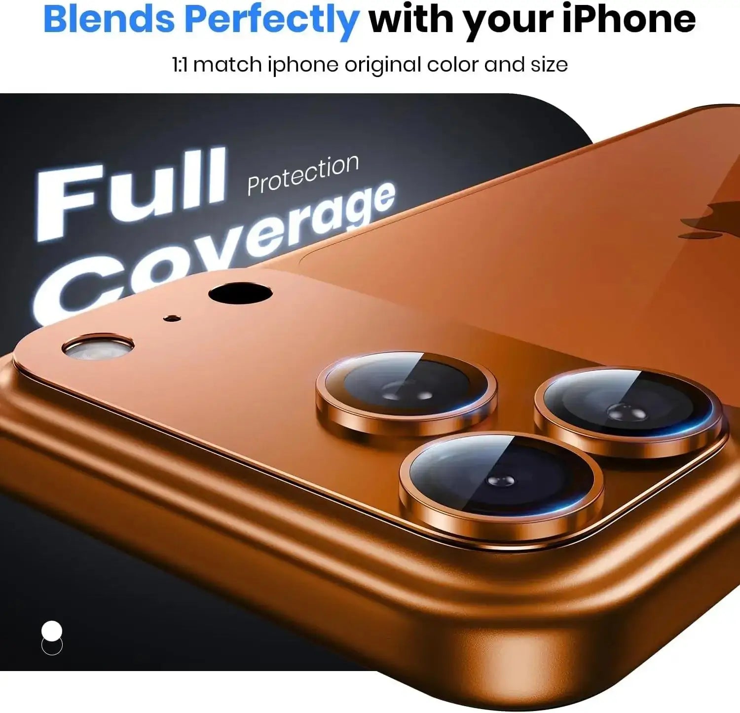Premium Metal Camera Lens Protector for iPhone | HD Tempered Glass Lens Cover