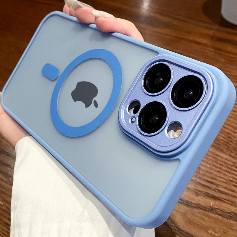 Magnetic Clear iPhone Case with Camera Lens Protection