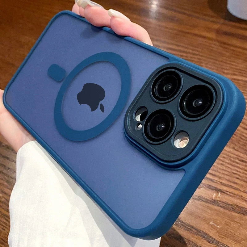 Magnetic Clear iPhone Case with Camera Lens Protection
