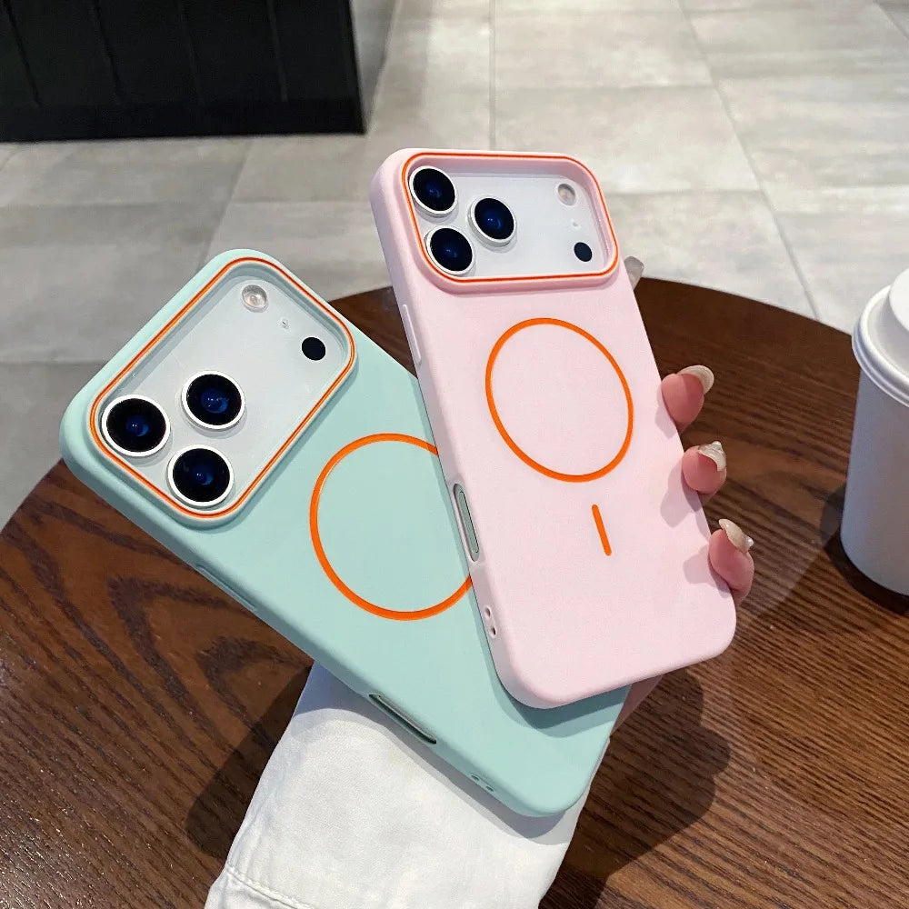Luxury Magnetic Matte Soft Phone Case For iPhone