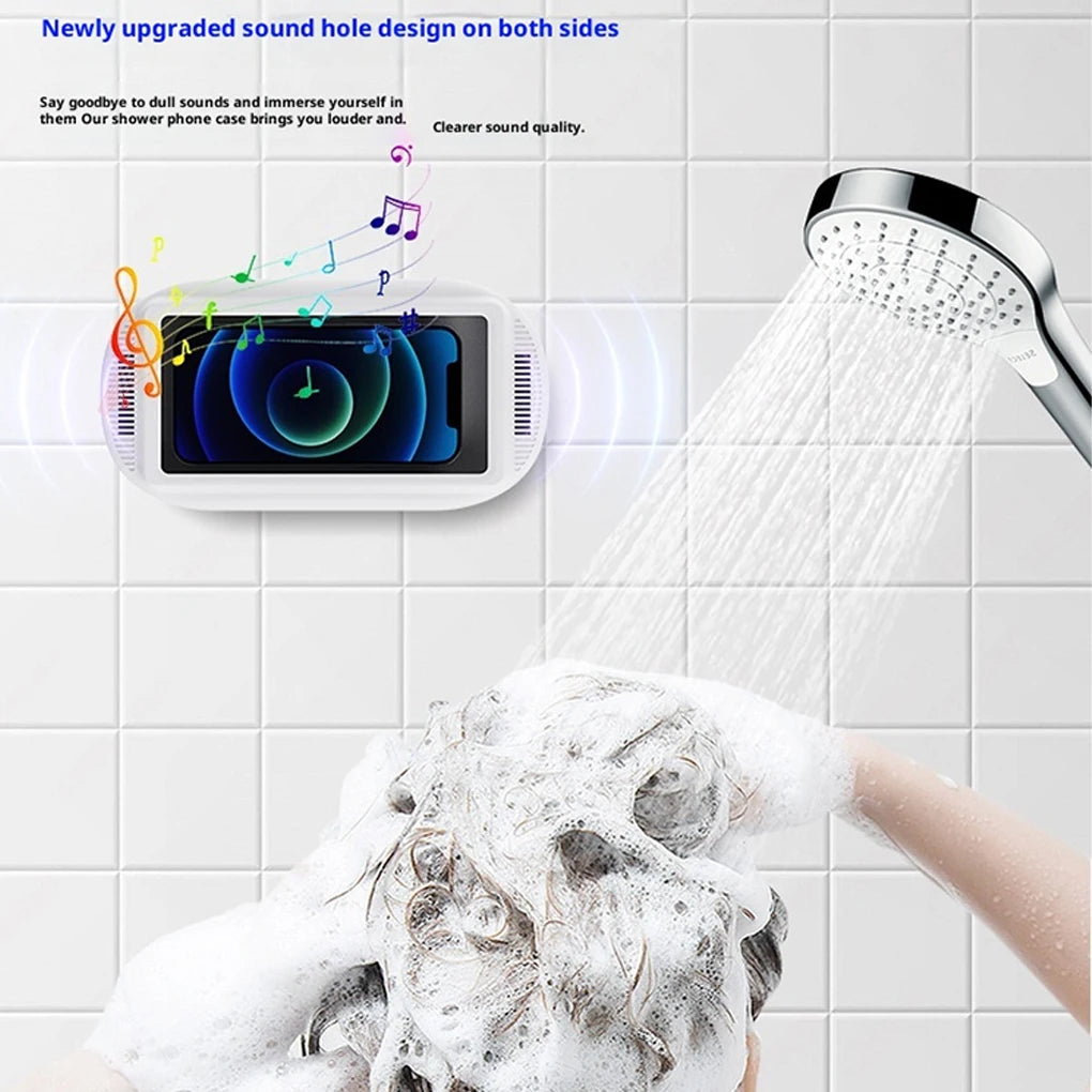Waterproof Shower Phone Holder | 360° Adjustable Wall Mount for Bathroom & Kitchen