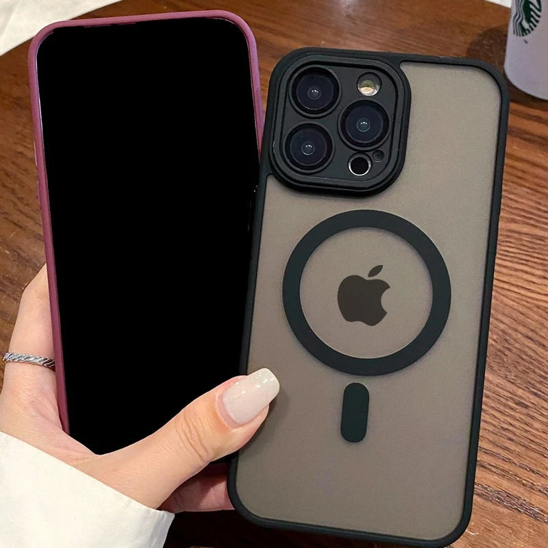 Magnetic Clear iPhone Case with Camera Lens Protection