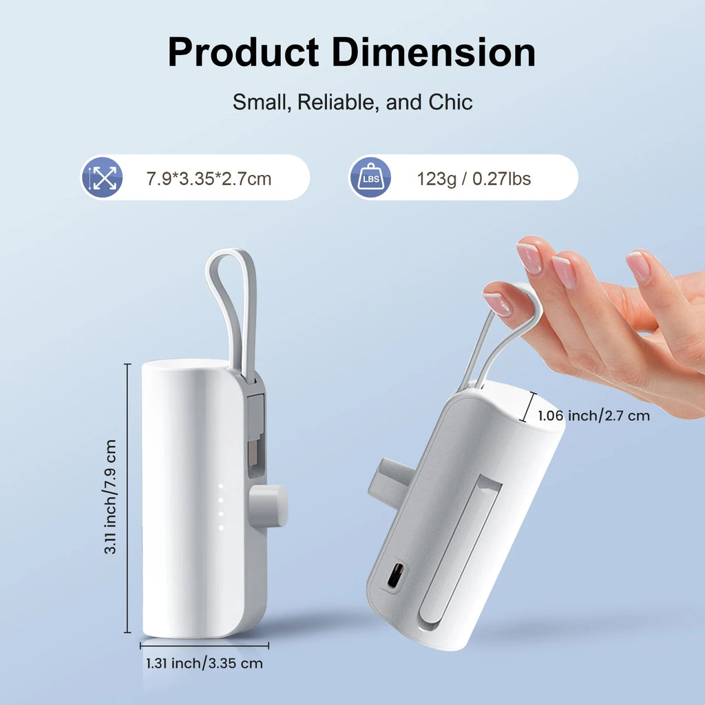 Mini 4500mAh Portable Power Bank | Compact Fast Charger