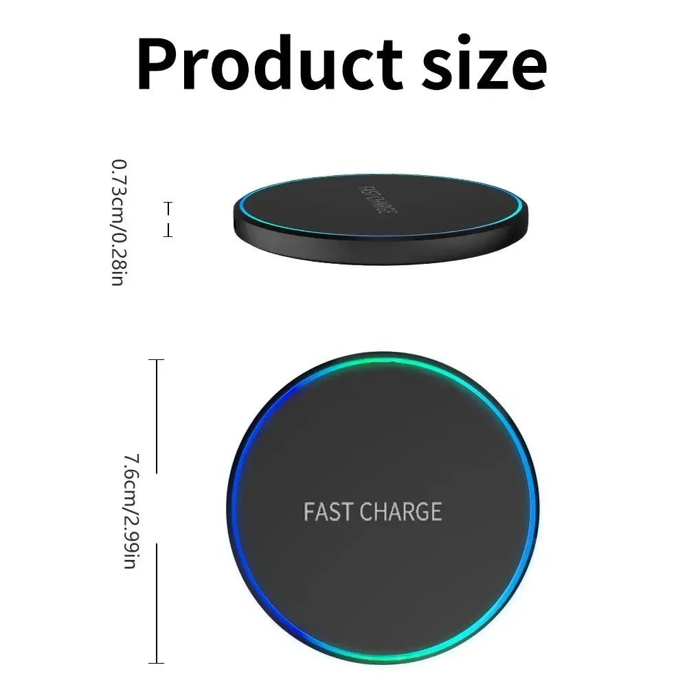 Fast Wireless Charging Pad – Universal Qi Charger