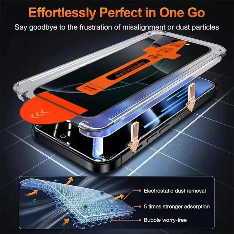 Easy-Install Privacy Screen Protector for iPhone | Anti-Spy Tempered Glass (1-3 Pack)